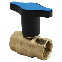 Lodveida ventilis ar T-veida rokturi (ZILA plastmasa), PN 25, iekš. vītne x iekš. vītne