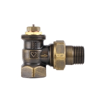 HERZ-TS-90 termostata vārsts "DE LUXE", leņķa 