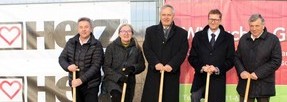 Jaunā loģistikas centra Ginselsdorfā grunts laušanas ceremonija